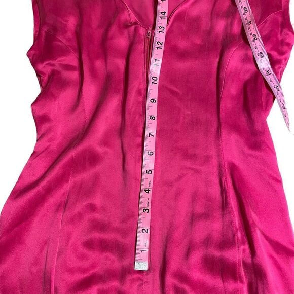 Pink Brushed Silk wrap effect sleeveless dress - Mary Jo Bruno Size 8 - Picture 12 of 15